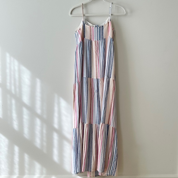 Spendid Arco Iris Striped Linen Blend Maxi Dress - Picture 8 of 16